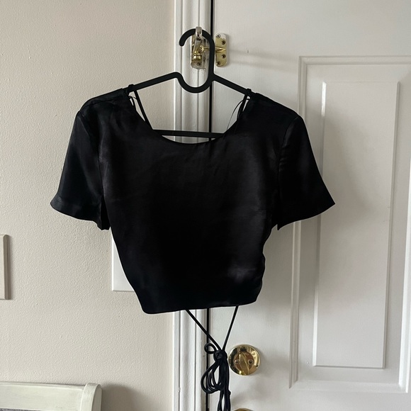 Zara Tops Zara Satin Crop Top Poshmark